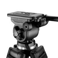 Trépied professionnel robuste pour caméscope WF VT500 avec tête à friction fluide et plaque de fixation rapide