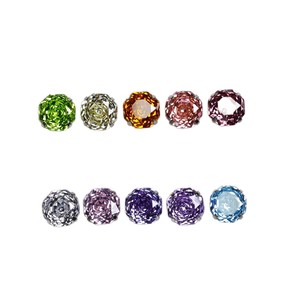 Boucles d'oreilles en titane ASTM F136 avec zircon 5A taille rose serti griffe, hypoallergéniques, pour cartilage, labret, accessoires de piercing corporel - Product Image 5