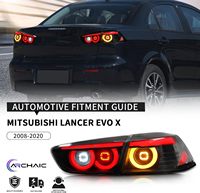 Feux arrière JC pour Mitsubishi Lancer EVO X Berline 2008-2022, ensemble de feux arrière JDM avec animation de démarrage, côtés conducteur/passager, fumés