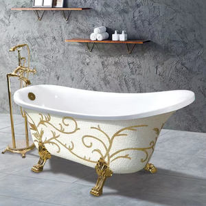 Klein Formaat Vrijstaand Acryl Hotel Badkuip Luxe Klauw Voet Klassiek 4 Voet Clawfoot Bad - Product Image 1