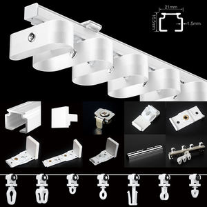 Rail de rideau en aluminium à ondulations en S, fixation au plafond, pour la décoration de la maison et des hôtels - Vente chaude - Product Image 1