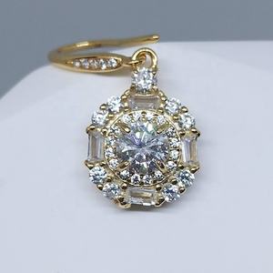 Fabrik Großhandel Trendy 925 Sterling Silber Moissan ite Ohrringe D Farbe 0,5 Karat Diamant <span class=keywords><strong>Tester</strong></span> für Frauen Geschenks chmuck - Product Image 1