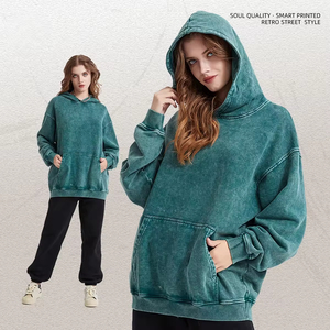 Sudadera con Capucha Personalizada para Hombre, Estilo Vintage Lavado, Tejido Grueso 100% Algodón, Estampado Moderno, Sudadera Lisa a la Moda para Hombre - Product Image 4