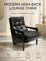 Fauteuil lounge moderne à dossier haut, personnalisé, en tissu ou entièrement en cuir, pour salon, salle à manger, hôtel, bureau, directement de l'usine