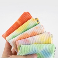 Calcetines de Yoga Antideslizantes Tie Dye para Mujer, Calcetines de Pilates con Agarre para Otoño, Calcetines Antideslizantes para Barre Dance y Uso en Casa, Venta al por Mayor Personalizada