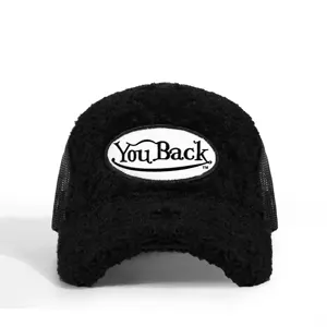Riciclato 5 pannelli gorras solido logo in suede maglia da baseball in velluto fuzzy cappello ricamo camionista berretto con patch personalizzata