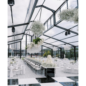 Tenda di alluminio del partito per gli eventi all'aperto 5x10 metri 20x20 pesanti nero 500 persone tende per eventi - Product Image 4