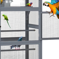 Volière d'extérieur moderne, simple et populaire, grande cage en bois pour perruches avec perchoir et nid