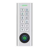 Sistema de Control de Acceso RFID WiFi Bluetooth 13.56MHz, Teclado Metálico Impermeable, Botón Físico, Sistema Autónomo, Biométrico IC