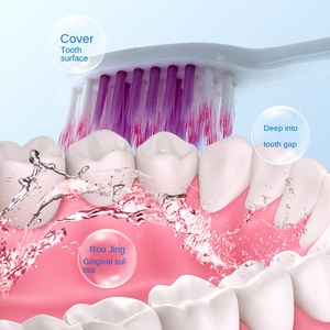 Petite <span class=keywords><strong>brosse</strong></span> à dents à cheveux doux avec manche en plastique pour le nettoyage des dents fines pour adultes et couples à usage domestique - Product Image 4