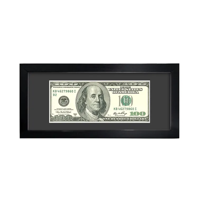 8.5 * 11in डॉलर जनरल तस्वीर फ्रेम डॉलर बिल Mattings के साथ फ्रेम
