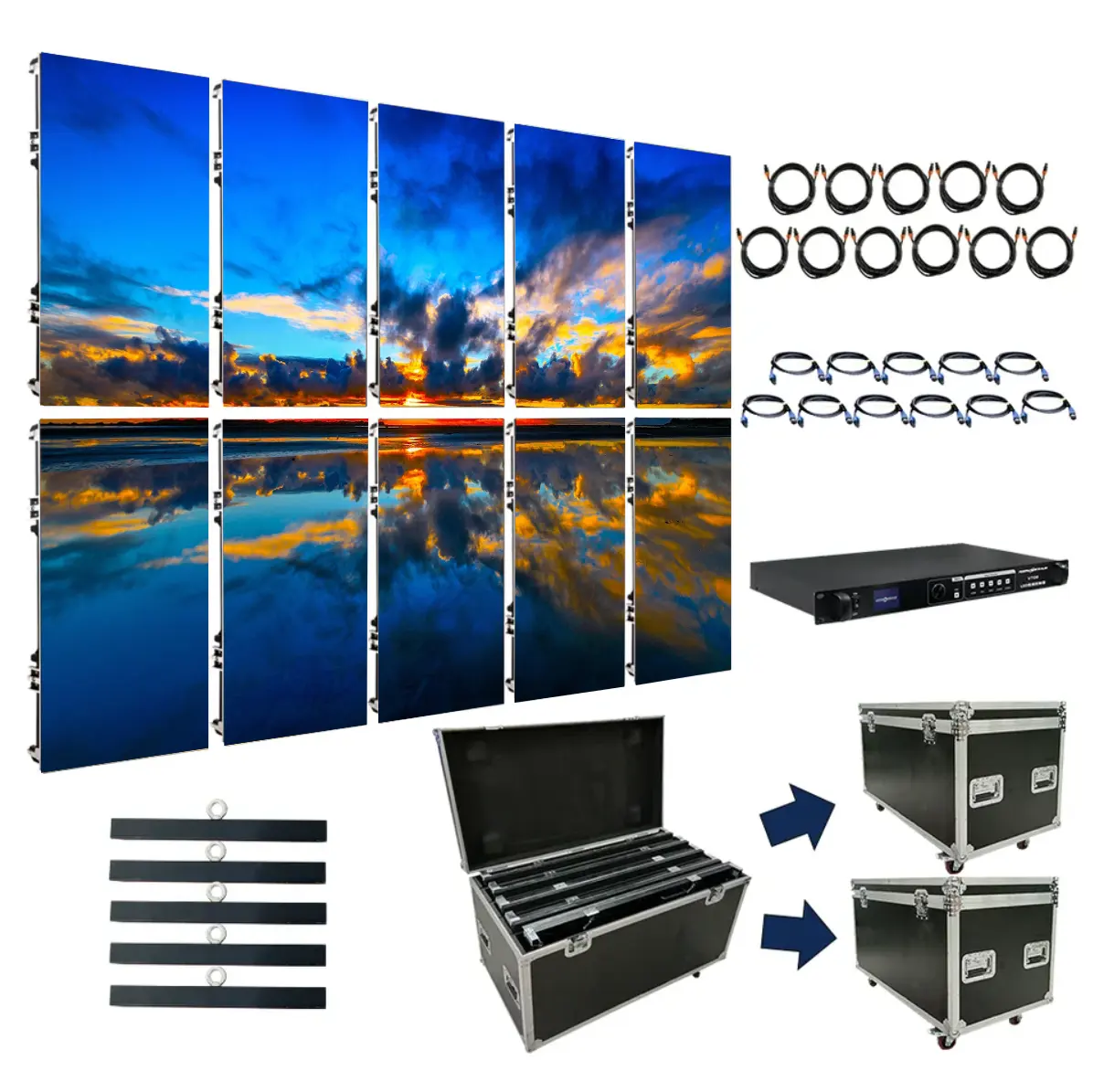 Outdoor Waterproof Giant Stage P3.9 Led Screen 500x500mm P3.91 Rental Display Advertise Display Panels Video Wall for Concert