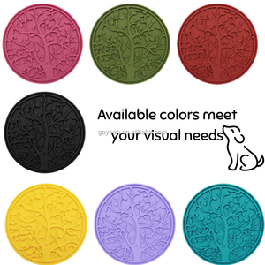 Alfombrilla de silicona con forma de árbol para perros, a prueba de fugas, ecológica, comedero lento con ventosas - Product Image 2