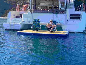 2020 nuevo diseño personalizado Air Dock 6 personas inflable agua <span class=keywords><strong>flotante</strong></span> isla plataforma - Product Image 2