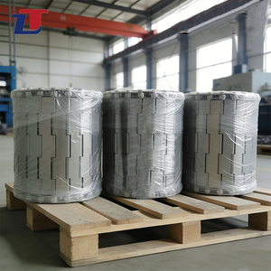 316 तार जाल उच्च टेम्प फूड ग्रेड फ्लैट प्लेट मॉड्यूलर स्टेनलेस स्टील प्लेट लिंक कन्वेयर बेल्ट - Product Image 6