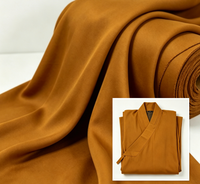 Tissu pour uniforme de moine 100 % polyester, couleur personnalisée, faible MOQ, antistatique, séchage rapide, pour vêtements monastiques bouddhistes Kasaya