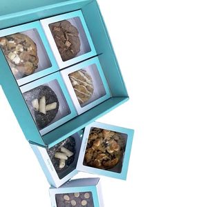 Christmas Cookie Boxes Food Bakery Treat Boxes with Window Candy and Cookie Boxes for Gift Giving