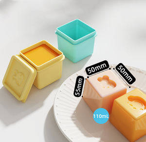 Mini 3oz snack sauces à salade plateau à vinaigrette en silicone de qualité alimentaire enfants collation pour tout-petits - Product Image 5