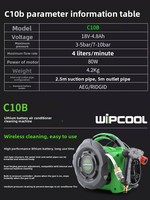 Nettoyeur haute pression sans fil WIPCOOL C10B/J145B 18V avec batterie au lithium, pompe de lavage de voiture portable