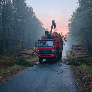 Camion-grue multifonctionnel autoportant pour machines de construction avec grue de 15 tonnes et mini-dumper - Product Image 4