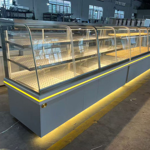 Espositore Curvo Personalizzato per Pane, Carrello Espositivo Commerciale per Panetteria, Vetrina Laterale per Torte - Product Image 4