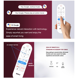 Mới nhất Zoku C5Max giọng nói từ xa Allwinner h618 <span class=keywords><strong>Android</strong></span> 14 <span class=keywords><strong>TV</strong></span> Box 128GB 4K Ultra HD wifi6 <span class=keywords><strong>live</strong></span> streaming OTT Set-Top Box sẵn sàng - Product Image 5