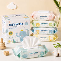 Échantillons Gratuits 99 Lingettes Bébé à l'Eau Grand Format Hypoallergéniques Biologiques Lingettes Bébé OEM Logo Personnalisé