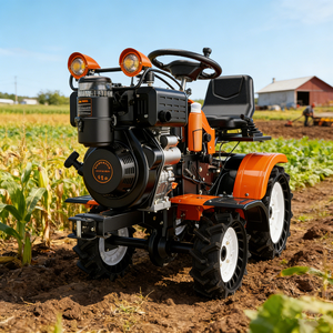 Mini-tracteur à quatre roues, modèle de motoculteur rotatif, type diesel, transmission par engrenages, cultivateur agricole multifonctionnel pour petites exploitations - Product Image 4