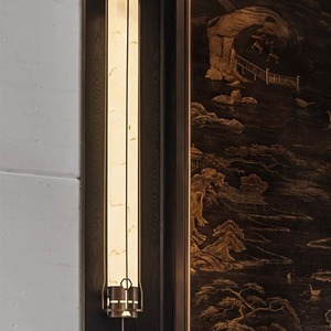 Imitation Marble <b>Wall</b> Lamp Led <b>Light</b> E27 <b>Switch</b> Control For Living Room Hallway New Chinese Style - Product Image 4