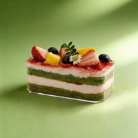 Conteneur en PS transparent en gros pour tiramisu, boîte à tiramisu pour mousse, gâteau et pain, stockage alimentaire, présentoir à gâteaux
