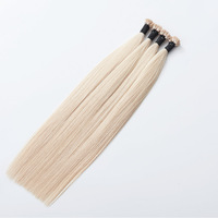 Extensions de cheveux humains de qualité supérieure, double trame, cuticules alignées, type I-Tips, toutes couleurs, vente directe d'usine Alibaba