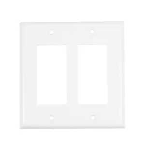 Midway American Standard 2 Gang Outlet Wall Plate GFCI Plastic Wall Switch Covers wallplates