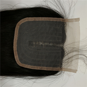 LAN DAISY Cho Phụ Nữ Da Đen 4*4 T Phần Nửa Tay Made <span class=keywords><strong>Closure</strong></span> Ấn Độ Tóc Con Người Mượt Thẳng Sóng Tóc Toupee - Product Image 6