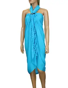 Hot sale Low price Solid color rayon beach sarong pareo