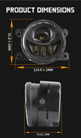 Morsun 12V Chrome Noir Led Antibrouillard pour J-e-ep Renegade 2015 + Accessoires Auto Phare Antibrouillard