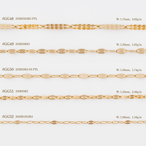 เครื่องประดับแฟชั่นสำหรับผู้หญิงดีไซน์ญี่ปุ่นสร้อยคอโซ่สีทองแท้18K 14K 10K สร้อยคอโซ่แฟชั่น - Product Image 5