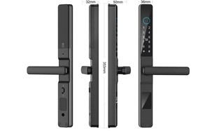 Không thấm nước bị hỏng cầu vật liệu nhôm TT tuya mỏng thông minh khóa chống gỉ chống oxy hóa cho cửa kim loại ứng dụng quản lý - Product Image 4