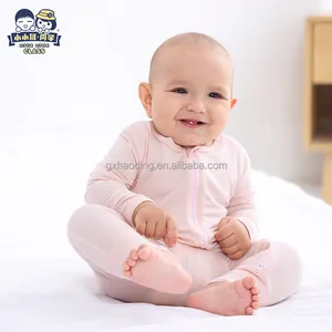 Ropa de bebé 0 a 3, ropa de dormir para bebé, ropa de dormir convertible ajustada, pijama de bebé de viscosa de bambú personalizado