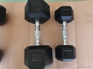 Cao su quả tạ đặt 5lb <span class=keywords><strong>10LB</strong></span> 20lb 50lb 60lb 80lb 100LB 5kg 10kg 20kg 25kg 30kg 40kg quả tạ HEX quả tạ 50kg - Product Image 5