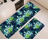 Tapis de cuisine en mousse PVC imperméable de haute qualité, antidérapant, anti-fatigue, motif floral, épaisseur 5 mm, pour usage en cuisine