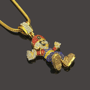 YJ10-5424 Collar con Colgante de Mario Hip Hop Taki En Cok Satan, Envío Directo, Pequeña Cantidad, Cadena Franco, RTS - Product Image 6
