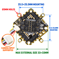 Contrôleur de vol JHEMCU GHF722AIOHD 40A AIO F722 pour drone FPV Betaflight HD OSD 2S 6S DShot600 I2C LED Métal