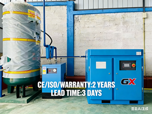 Compresor de Aire de Tornillo Eléctrico Industrial de 30KW, Estacionario, 380V CA, Sin Aceite, Alta Presión, Motor, Secador de Aire, Rodamiento - Product Image 2