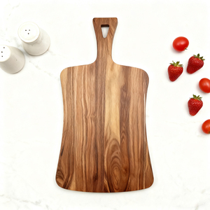 Planche à découper en bois d'acacia Bloc <span class=keywords><strong>de</strong></span> boucher Porte-légumes Planche à découper le fromage avec poignée - Product Image 6