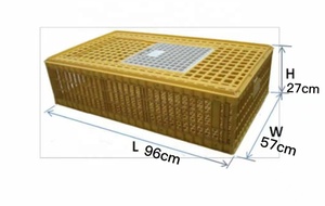 Yeni ve kullanılan 95*55*27cm plastik canlı tavuk tavuk çiftliği kuş hayvan kafesleri için taşıma sandığı tavuk taşıma kafesi - Product Image 6