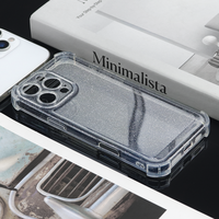 Bling Thick Anti Yellow Shock Bumper TPU Transparente Clear Back Cover Shell Accesorio móvil Funda para teléfono celular para iPhone Samsung