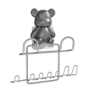 ที่วางแปรงสีฟันแบบถ้วยดูดหมี ชั้นวางของในห้องน้ำอเนกประสงค์ ไม่ต้องเจาะติดตั้ง ดีไซน์ทรงสี่เหลี่ยมทนทาน - Product Image 1