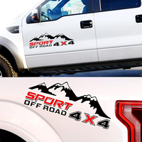 2 autocollants décoratifs 4x4 tout-terrain pour voiture, motif montagne, design élégant pour accessoires de décoration automobile
