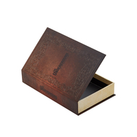 Boîte cadeau rigide magnétique personnalisée en forme de petit livre avec impression CMYK, logo en feuille d'or, boîte cadeau ressemblant à un livre pour cadeau