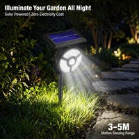 Lampe solaire à piquet pour extérieur, double installation, fixation murale ou insertion au sol, pour la décoration de clôture de jardin, LED blanc brillant